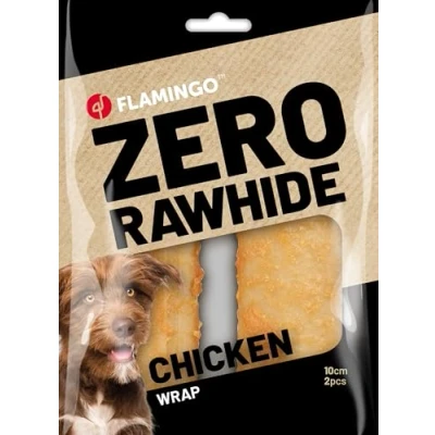 Afbeelding van Flamingo ZERO RAWHIDE Hondensnacks Kauwstaaf hond Snack met kip 10cm, 2 x 60g (120g)