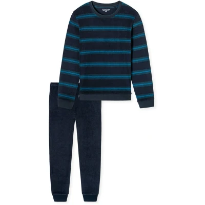 Afbeelding van Schiesser Casual Pyjama, Heren, Maat: 58, Petrol