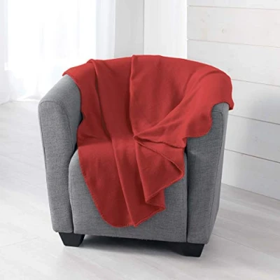 Afbeelding van douceur d&#039;intérieur, Deken (125 x 150 cm) Milou Carmin, fleece