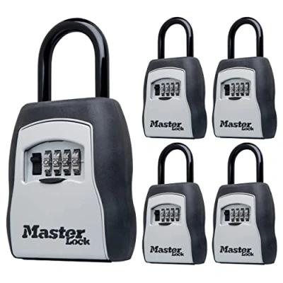 Afbeelding van Master Lock, Outdoor Box voor huiskluis met combinatieslot, 5 sleutelcapaciteit, stuks, 5400EC5, zwart, stuks
