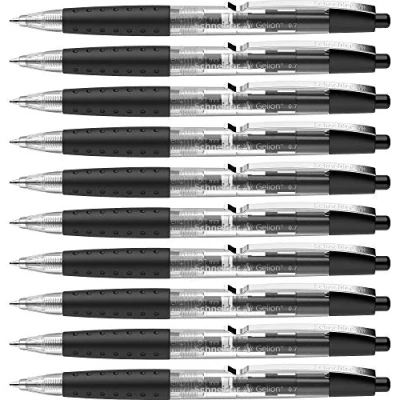 Afbeelding van Schneider 101001 Gelion Plus gelpen (verwisselbare vulling, lijndikte F, ultra sneldrogend), verpakking van 10 stuks, zwart