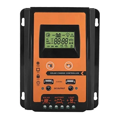 Afbeelding van MPPT Controller, 12V/24V 30A50A Zonne Laadcontroller, Zonnepaneel Batterij Regulator, Dubbele USB LCD Display (30A)