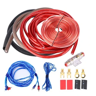 Afbeelding van Gorgeri 4 Guage 2800 W Car Audio Subwoofer Versterker Luidspreker Installatie Draad Kabel Kit Zekering Pak Blauw RCA Interconnect