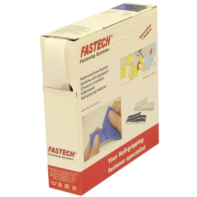 Afbeelding van FASTECH® B25 SKL01000010 Klittenband Om vast te plakken Hotmelt Haakdeel (l x b) 10 m 25 mm Wit