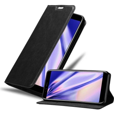 Afbeelding van Cadorabo Hoesje geschikt voor Lenovo S5 in ZWARTE NACHT Beschermhoes met magnetische sluiting, standfunctie en kaartvakje Book Case Cover Etui