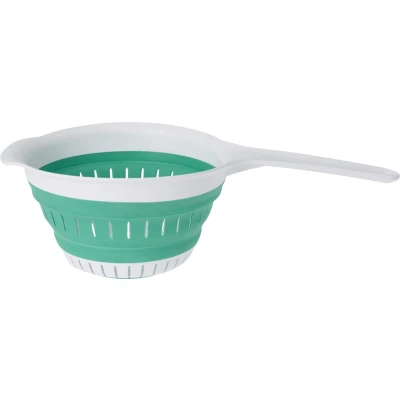 Afbeelding van Excellent Houseware opvouwbaar vergiet wit/mintgroeni¿½ tpe 37 x 19 cm Vergieten