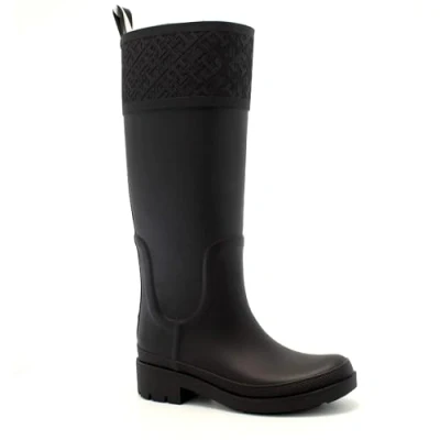 Afbeelding van Tommy Hilfiger LONG BOOT Monogram Regenlaarzen, Dames, Maat: 38, Black Kunststof