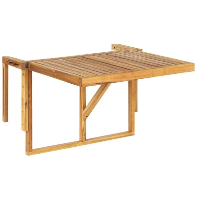 Afbeelding van Beliani Inklapbare tafel UDINE Lichte houtkleur acaciahout