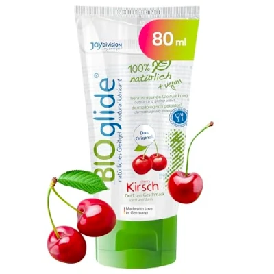 Afbeelding van JOYDIVISION Original BIOglide Kersen glijmiddel 80 ml I 100% natuurlijk &amp; veganistisch op waterbasis met smaak geur Organisch geschikt voor latex condooms