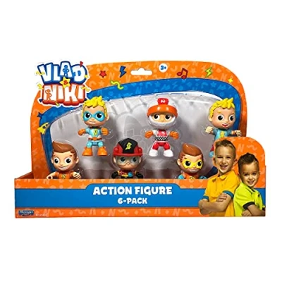 Afbeelding van BANDAI Vlad &amp; Niki Play Action Figure Pack van alle 6 figuren gelede actiefiguren met accessoires, veelkleurig, P57626