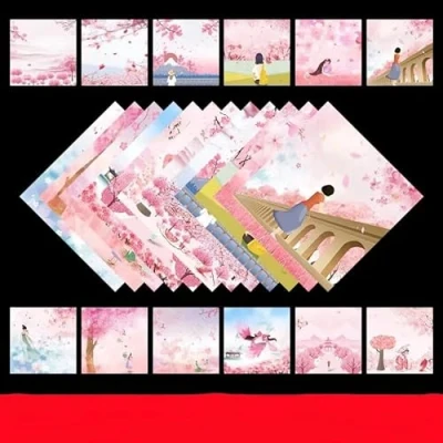 Afbeelding van TXDAMAI Origami papier, knutselpapier, 50 vellen, 20 x cm, dubbelzijdig 12 kleuren, hoogwaardige vouwvellen voor kinderen, kunst en doe het zelf knutselprojecten