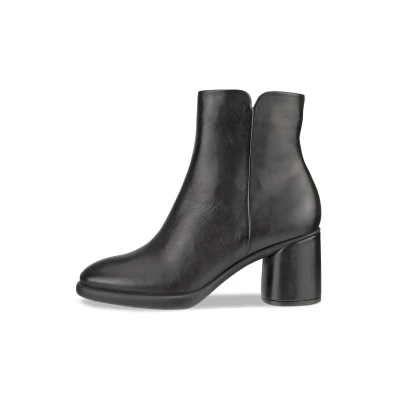 Afbeelding van ECCO Enkellaarsjes met plateauzool, Dames, Maat: 40, Black Leer