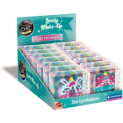 Afbeelding van Clementoni crazy chic oogschaduw dieren donut paars/blauw