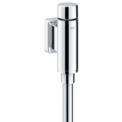 Afbeelding van Grohe Rondo urinoirspoeler 1/2 met stopkraan, spoelpijp en verbinder vandaalremmen chroom