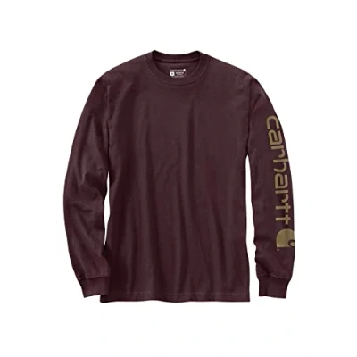 Afbeelding van Carhartt Workwear Long Sleeve Logo Shirt, kleur: Port, Maat: S, Chive Heather, S