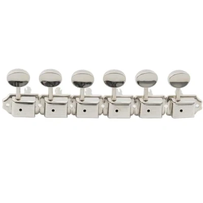 Afbeelding van Musiclily 6 in lijn Vintage Gitaar Tuners Stemmechanieken Split Shaft Tuning Pegs Keys Machine Heads voor Strat Squier Tele Style Elektrische Gitaar,Nikkel (Set van 6)