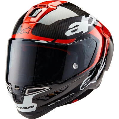 Afbeelding van Alpinestars Supertech R10 Element Carbon Helm, zwart wit rood, afmeting L voor man