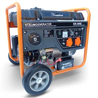 Afbeelding van KnappWulf Generator stroomgenerator KW3400 met elektrische starter, 230 V, 1 fase noodstroomaggregaat