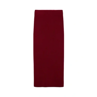 Afbeelding van Mango midi rok donkerrood