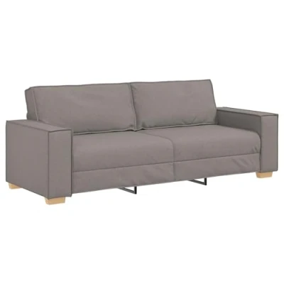 Afbeelding van vidaXL Bankstoel Licht Grijs 59 cm Stoffen Taupe Polyester mix Medium