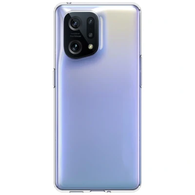 Afbeelding van Oppo Find X5 5G Hoesje Siliconen en TPU (zacht) iMoshion Softcase/Backcover Transparant Telefoonhoesje