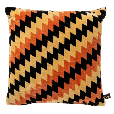 Afbeelding van Hoii FRANCESCO Sierkussen 45x45 cm Potters Clay Oranje Multicolor met duurzame kussenvulling