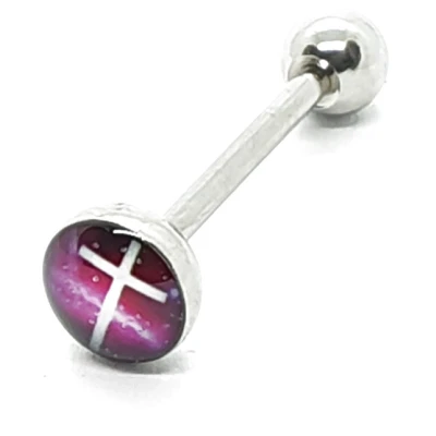 Afbeelding van Tong Piercing Kruis