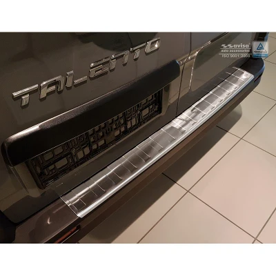 Afbeelding van Avisa RVS Achterbumperprotector passend voor Opel Vivaro 2014 2019 &amp; Renault Trafic FL / Fiat Talento 2016 Nissan NV300 2021 &#039;Ribs&#039; (Lang 118cm)