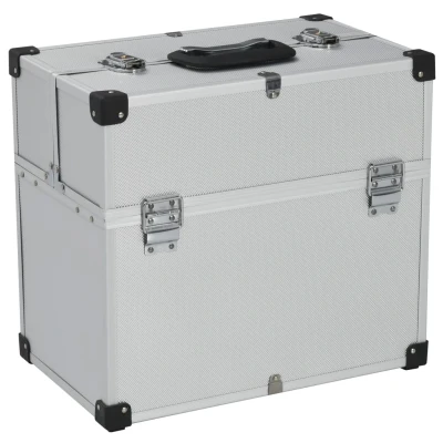 Afbeelding van Gereedschapskoffer 38x22,5x34 cm aluminium zilverkleurig