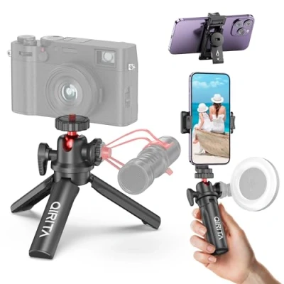 Afbeelding van Mini Trépied de Voyage Léger, Caméra Sport Appareil Photo avec Fixation à Vis 1/4, Table pour Photographie Convient Gopro Dji Insta360 iPhone 15 14 Pro Max Canon Sony