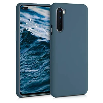 Afbeelding van kwmobile telefoonhoesje geschikt voor OnePlus Nord Hoesje met siliconen coating Smartphone case in leisteen