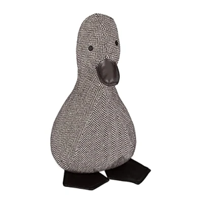 Afbeelding van Relaxdays deurstopper gans vloer stof zand zware deurstop knuffel binnen dier