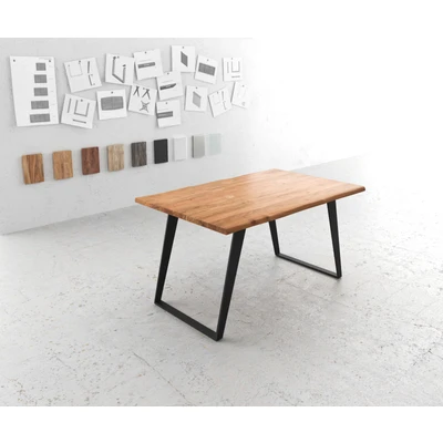 Afbeelding van Eettafel Edge acacia natuur 140x90 metaal schuin Live