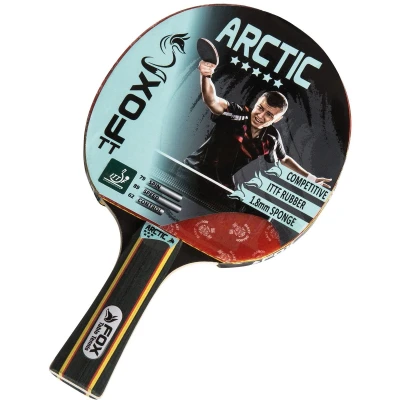 Afbeelding van Fox Tt Tafeltennisbat Arctic 5 Star 26 Cm Hout/rubber Zwart/rood