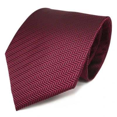 Afbeelding van TigerTie Designer stropdas in gestreept patroon stropdasbreedte 8 cm, rood, donkerrood, zwart, Krawattengröße: ca. Länge 150 Breite cm