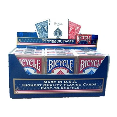 Afbeelding van Bicycle 6553514 1 Dozijn Standaard 12 Decks Pack Blauw en Rood door Amerikaanse Speelkaarten