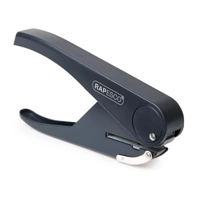 Afbeelding van Rapesco PF35A0G1 Enkelgaats Perforatietang, 23 Vel Perforatiecapaciteit, Zwart