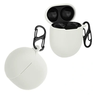 Afbeelding van kwmobile Hoes geschikt voor Google Pixel Buds Pro Siliconen cover oordopjes in wit