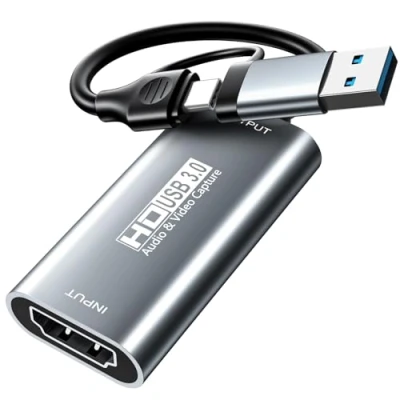 Afbeelding van XIIXMASK 4K HDMI Video Capture Card,USB 3.0 Card,HDMI naar USB/USB C Audio opname in 1080P@60Hz, 2K@50Hz voor lesgeven, uitzenden, gamen, streamen, videoconferentie