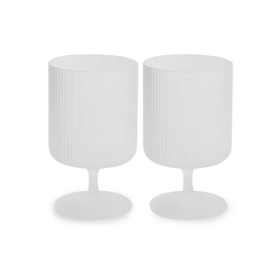 Afbeelding van Ferm Living Ripple Wijnglas Set Van 2 Frosted