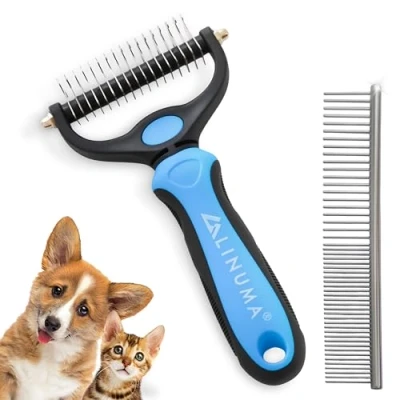 Afbeelding van LINUMA® Ondervachtborstel, hondenborstel, ondervachtborstel kat, hondenborstels, kattenborstel, lang haar, hondenkam, onderwol, borstel kattenvachtborstel