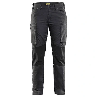 Afbeelding van Blaklader Dames Service werkbroek Stretch 7159 1845 Vrouwen Donkergrijs/Zwart 38