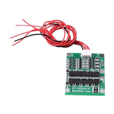 Afbeelding van 4S Li ion lithium batterij beschermingsbord 30A 14.8V PCB BMS met schaal
