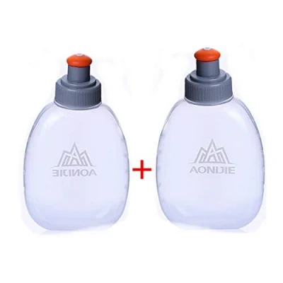 Afbeelding van AONIJIE 2 stuks 250 ml/350 ml/450 ml/500 ml/600 ml opvouwbare BPA vrije TPU drinkflessen sportfles (170ml 2pcs Harde Ketel)