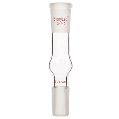 Afbeelding van stonylab Glazen rechte droogbuis, adapter van borosilicaatglas, droogbuis met 24/40 standaard conusverbindingen, voor het laboratorium