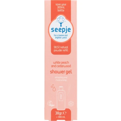 Afbeelding van Seepje Witte Perzik en Cederhout Douchegel Navulling 38 gr