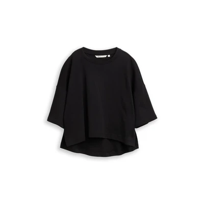Afbeelding van TOM Tailor Denim BOXY FIT Tshirt basic, Dames, Maat: Small, Deep black