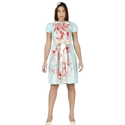 Afbeelding van Fiestas Guirca Verkleedpak Horror Tweeling Polyester Wit Maat L