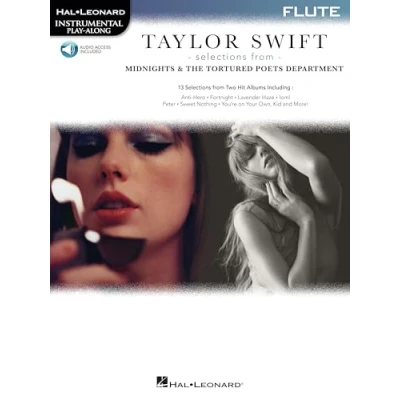 Afbeelding van Taylor Swift Selections from Midnights &amp; the Tortured Poets Department: Flute Play Along Book with Online Audio