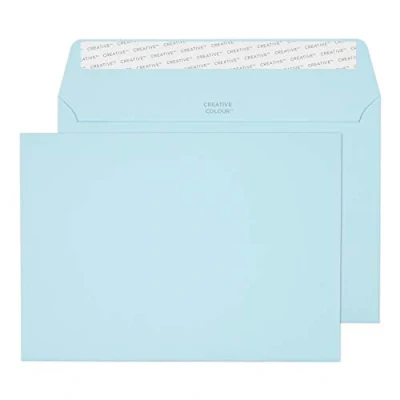Afbeelding van Blake Creative Colour C5 162 x 229 mm 120 gsm Peel &amp; Seal Portemonnee Enveloppen (45318) Katoen Blauw Pack van 25